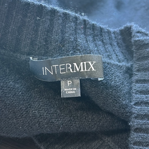 INTERMIX Grethel Wool Cashmere Cardigan Black Sweater Crop Sz P XS - Picture 5 of 12